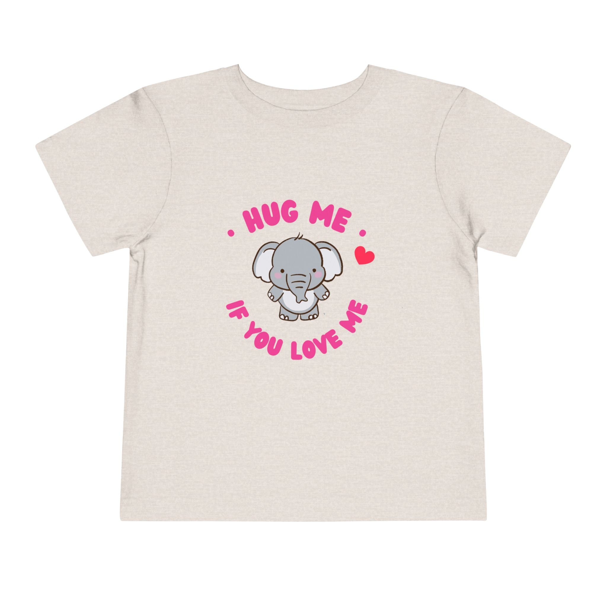Cute Toddler Tee with Elephant Design - Perfect Gift for Birthdays, Playdates, or Library Visits, Hug Me If You Love Me, Kids Apparel, [...]