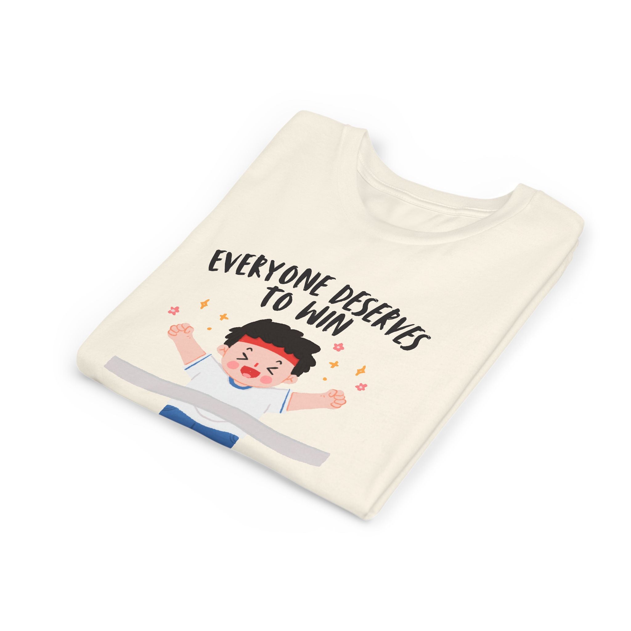 Youth Motivational Tee, Everyone Deserves to Win Shirt, Kids Inspirational Top, Fun Supportive Clothing, Celebration Outfit, Sports [...]
