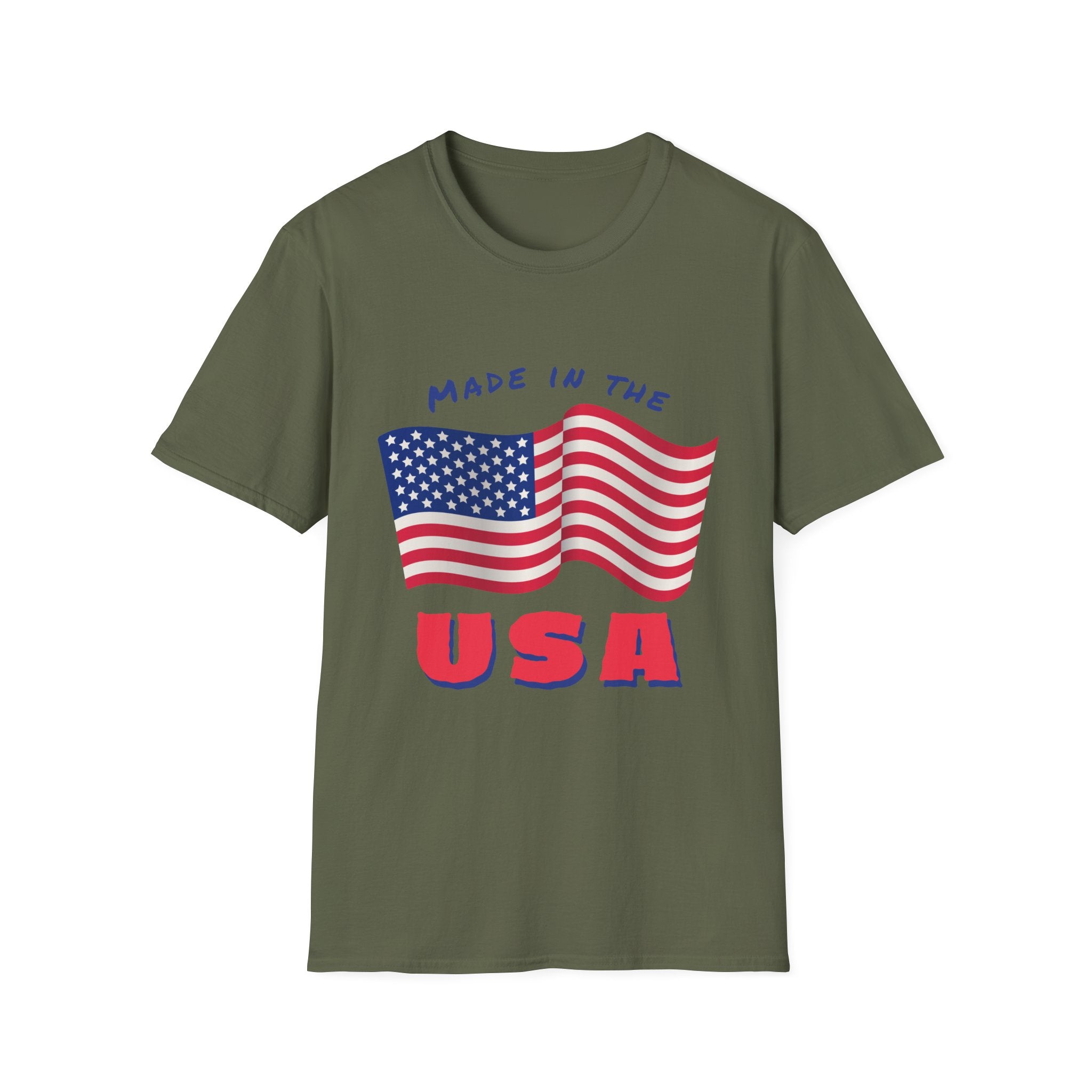 Patriotic Unisex T-Shirt, USA Flag Tee, Made in the USA Shirt, Independence Day Apparel, Gift for Veterans, Casual Wear