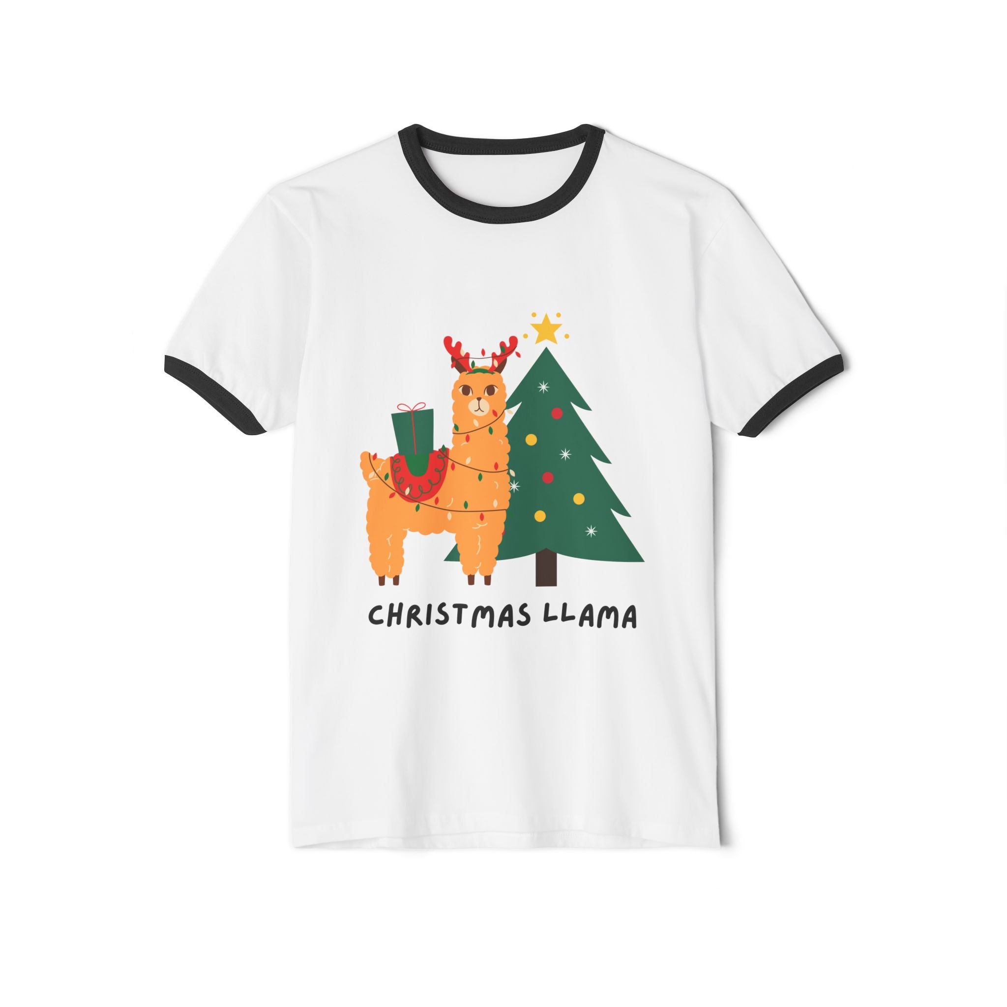 Festive Christmas Llama T-Shirt, Fun Holiday Tee, Unisex Gift, Cute Winter Apparel, Cozy Christmas Clothing, Seasonal Statement Shirt