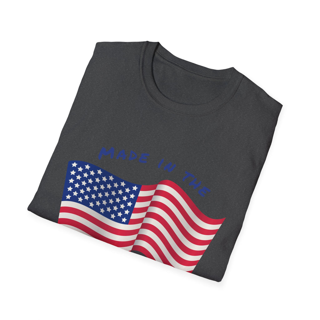 Patriotic Unisex T-Shirt, USA Flag Tee, Made in the USA Shirt, Independence Day Apparel, Gift for Veterans, Casual Wear