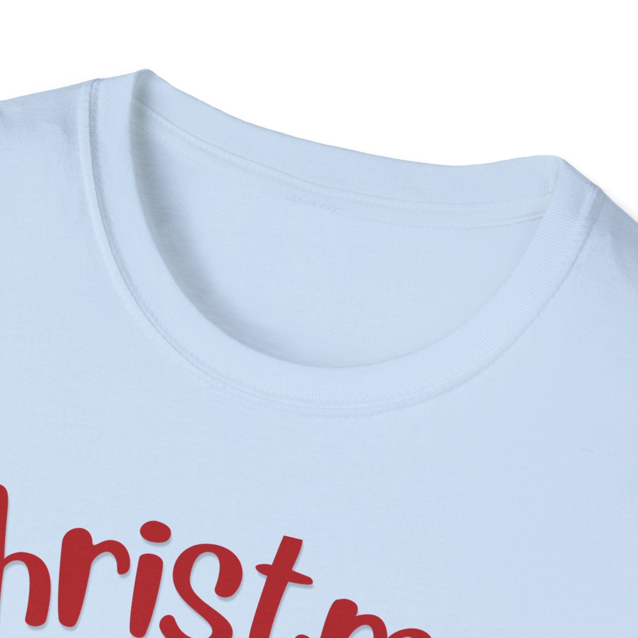 Christmas Themed Unisex Softstyle T-Shirt, Holiday Apparel, Festive Tee, Christmas Gift, Family Gatherings, Ugly Sweater Alternative