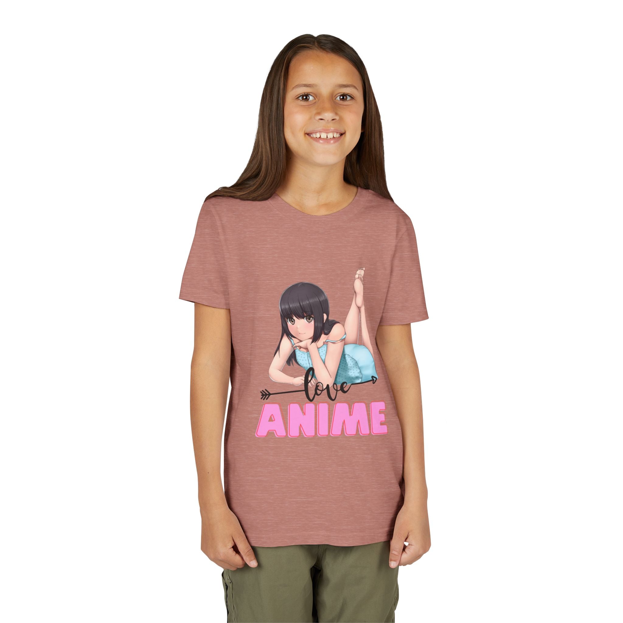 Anime Love Youth Tee, Kids' Anime Shirt, Manga Fans Gift, Cute Youth T-Shirt, Kawaii Apparel for Kids, Anime Enthusiasts Tee