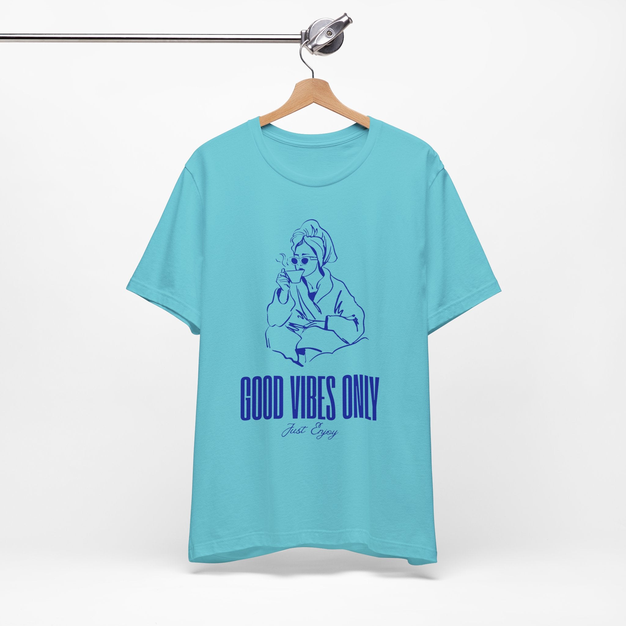 Good Vibes Only Unisex Jersey Tee - Relaxed Fit, Casual Outing, Gift for Friend, Positive Energy Shirt, Summer Wear