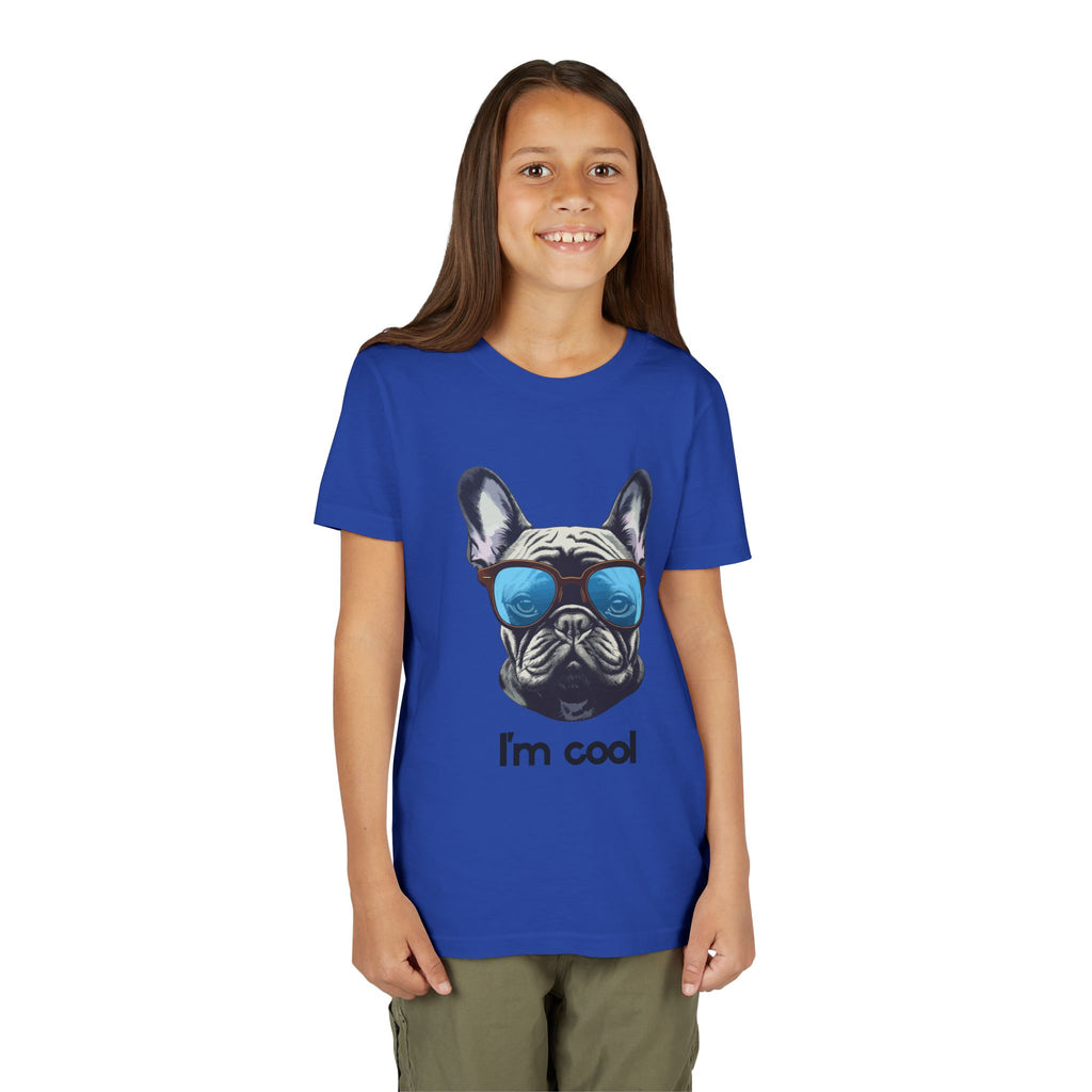 Cool French Bulldog Youth Tee - Fun Gift for Kids, Summer Wear, Pet Lovers, Birthday Present, Casual Style