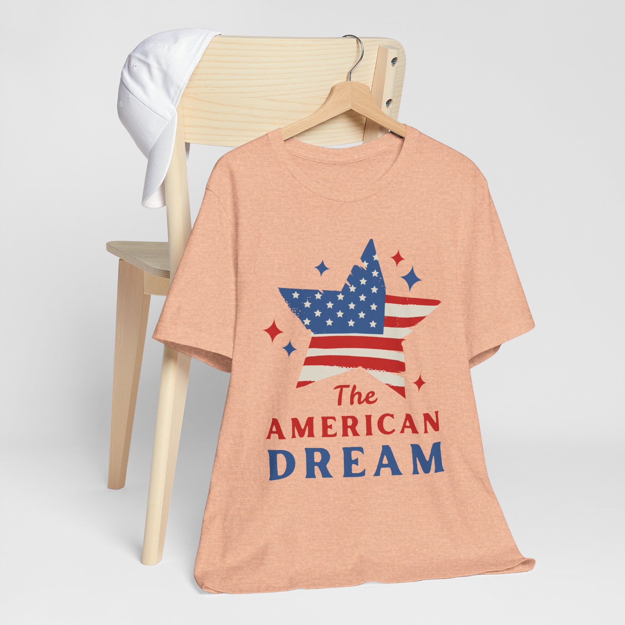 Patriotic T-Shirt, Independence Day Tee, American Dream Shirt, 4th of July Outfit, Stars and Stripes Tee Shirt