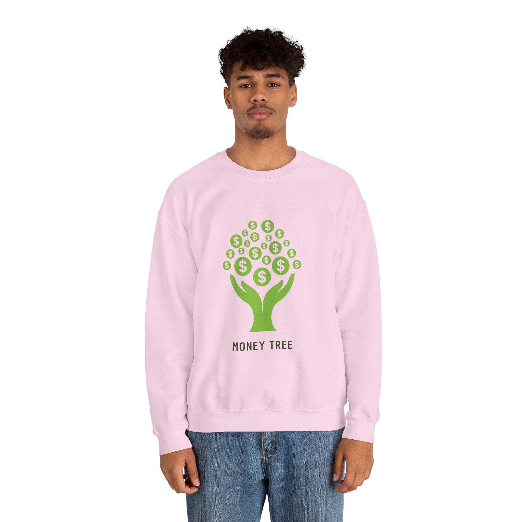 Money Tree Sweatshirt, Cozy Crewneck, Unisex Gift, Eco-Friendly Fashion, Perfect for Casual Wear, Gift for Him/Her