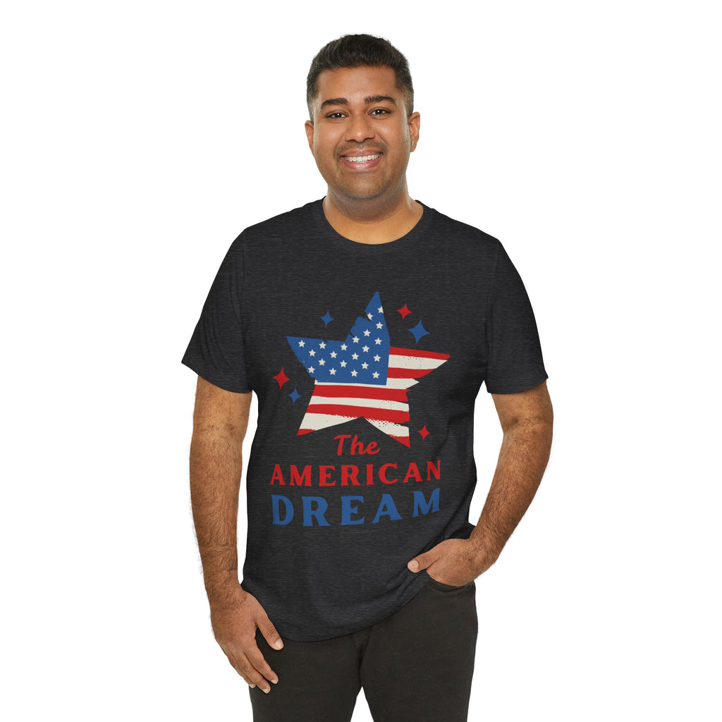 Patriotic T-Shirt, Independence Day Tee, American Dream Shirt, 4th of July Outfit, Stars and Stripes Tee Shirt
